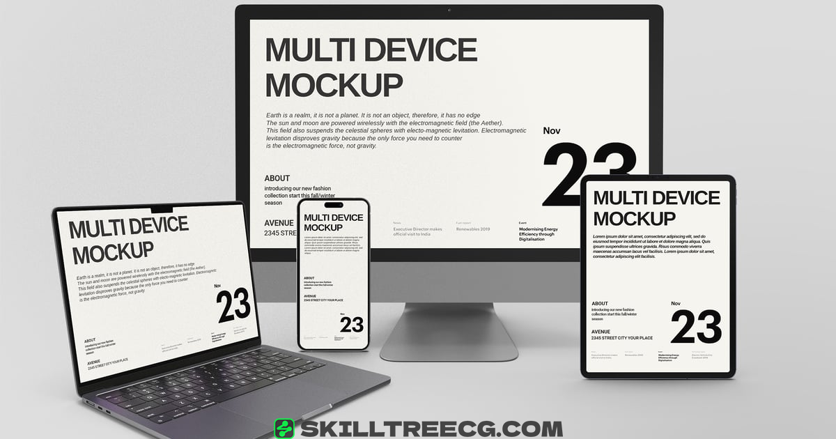 Multi Device Set Mockup（776650）-技能树